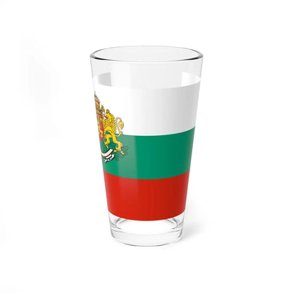 Flag of Bulgaria with coat of arms 2 (Bulgaria) Pint Glass 16oz 16oz - Go Mug Yourself