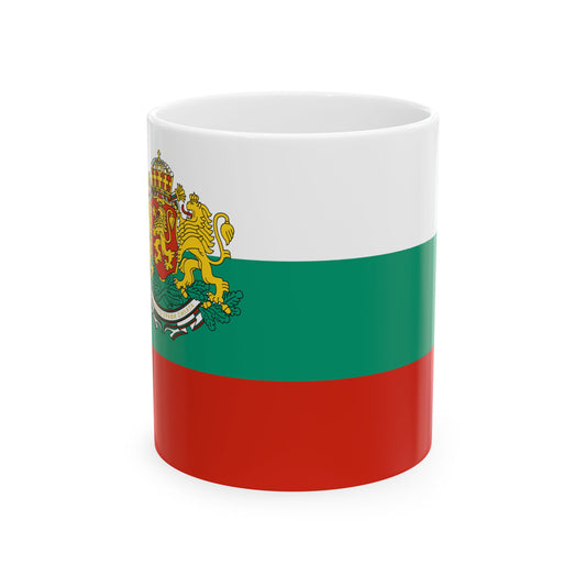 Flag of Bulgaria with coat of arms 2 (Bulgaria) White Coffee Mug-11oz-Go Mug Yourself