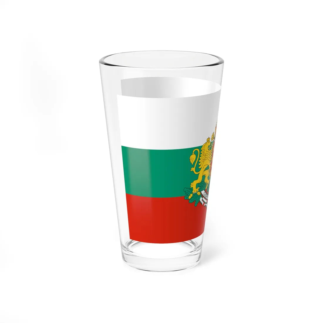 Flag of Bulgaria with coat of arms (Bulgaria) Pint Glass 16oz - Go Mug Yourself