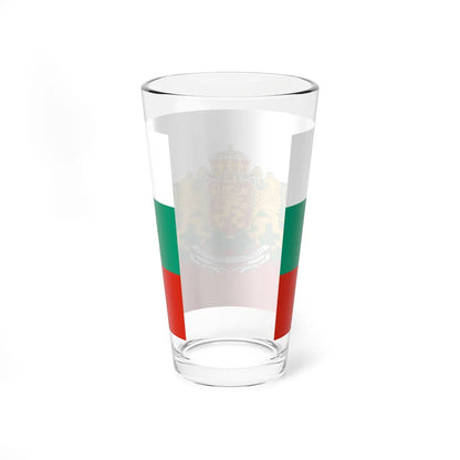 Flag of Bulgaria with coat of arms (Bulgaria) Pint Glass 16oz - Go Mug Yourself