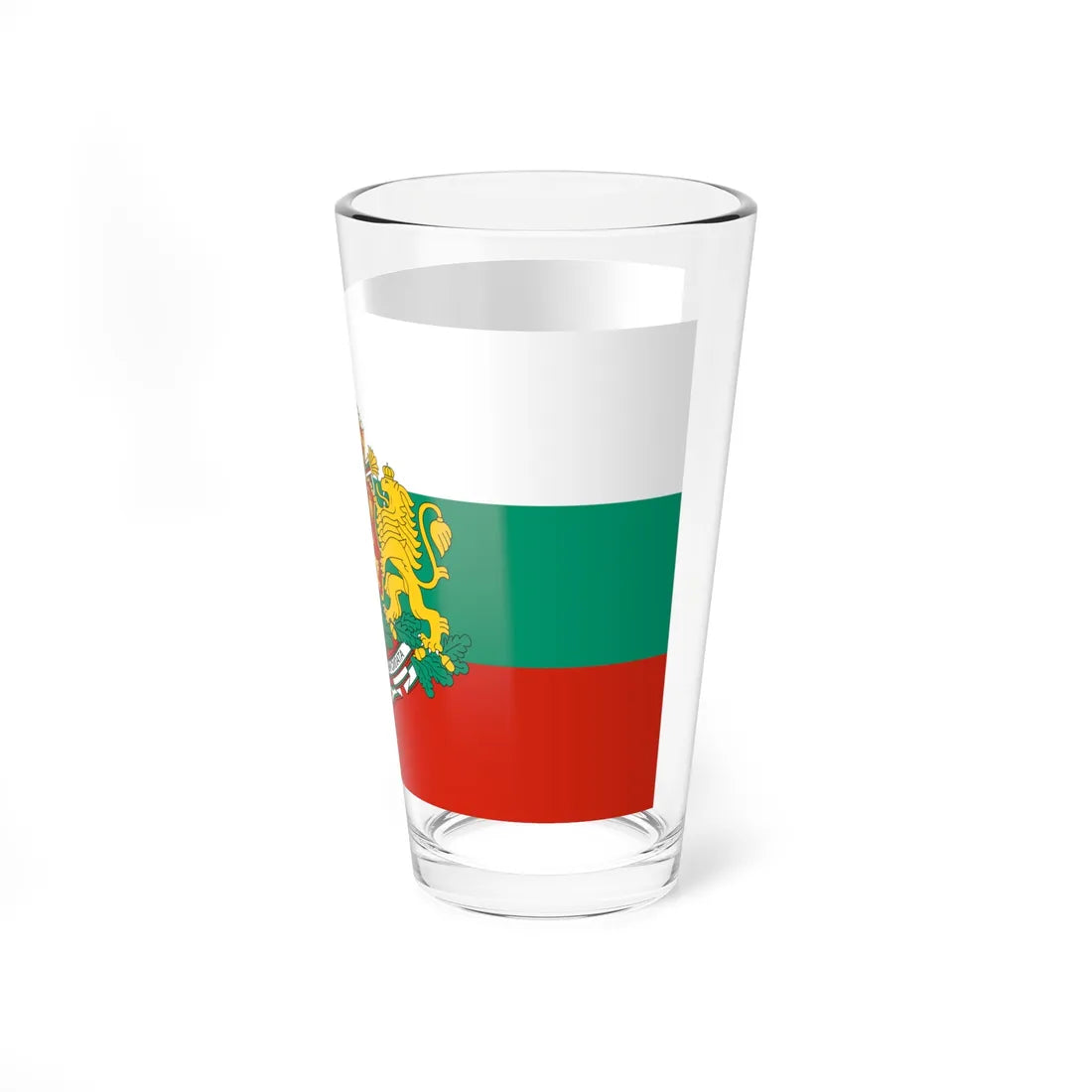 Flag of Bulgaria with coat of arms (Bulgaria) Pint Glass 16oz - Go Mug Yourself