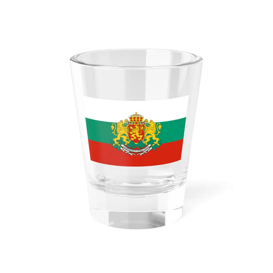 Flag of Bulgaria with coat of arms (Bulgaria) Shot Glass 1.5oz 1.5oz - Go Mug Yourself