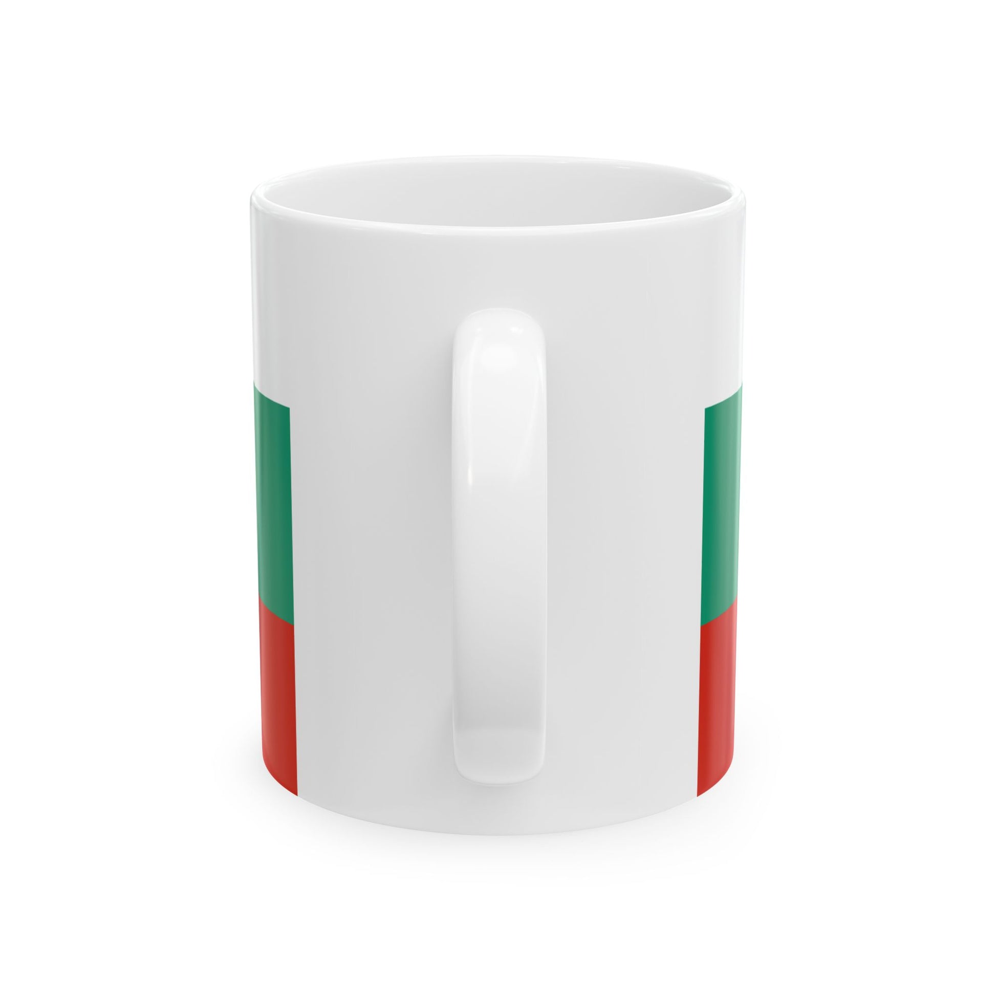 Flag of Bulgaria with coat of arms (Bulgaria) White Coffee Mug-Go Mug Yourself