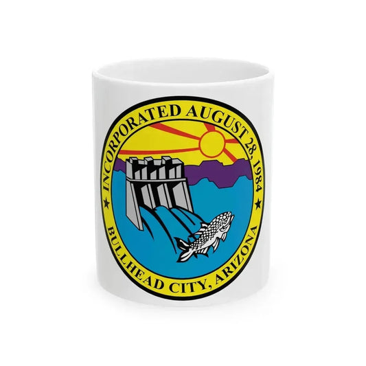 Flag of Bullhead City Arizona (United States) White Coffee Mug 11oz - Go Mug Yourself