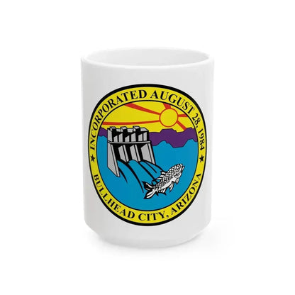 Flag of Bullhead City Arizona (United States) White Coffee Mug 15oz - Go Mug Yourself
