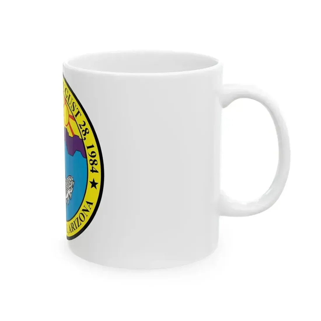Flag of Bullhead City Arizona (United States) White Coffee Mug - Go Mug Yourself