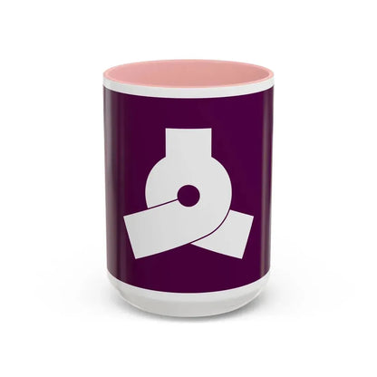 Flag of Bunkyo Tokyo Japan - Accent Coffee Mug 15oz Pink - Go Mug Yourself