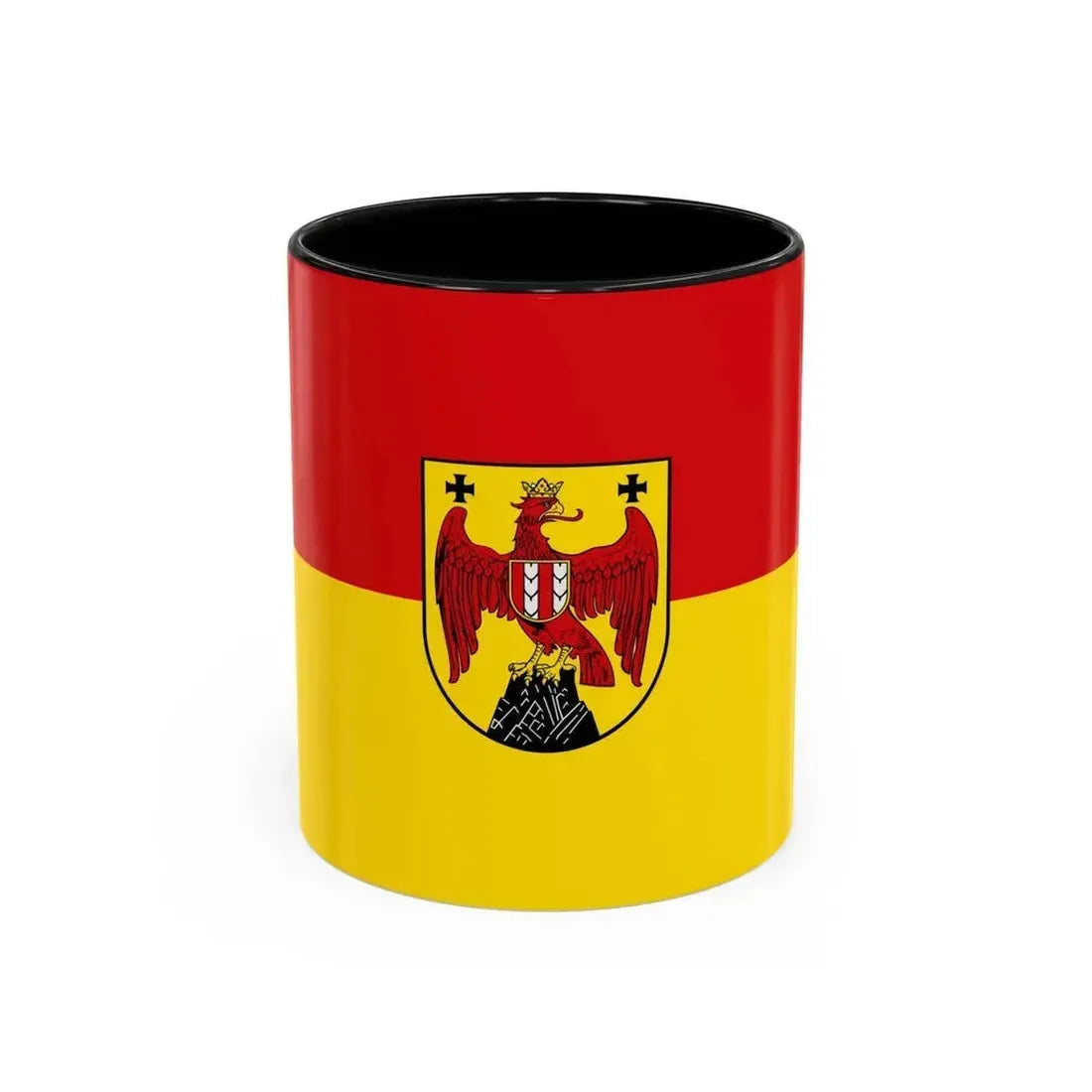 Flag of Burgenland Austria - Accent Coffee Mug 11oz Black - Go Mug Yourself