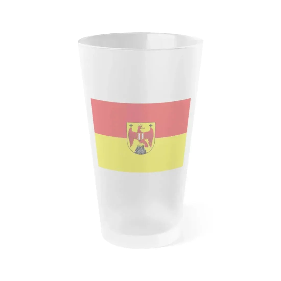 Flag of Burgenland Austria - Frosted Pint Glass 16oz 16oz Frosted - Go Mug Yourself