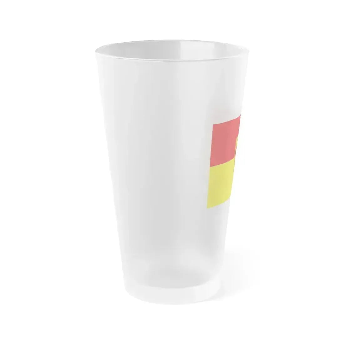 Flag of Burgenland Austria - Frosted Pint Glass 16oz - Go Mug Yourself