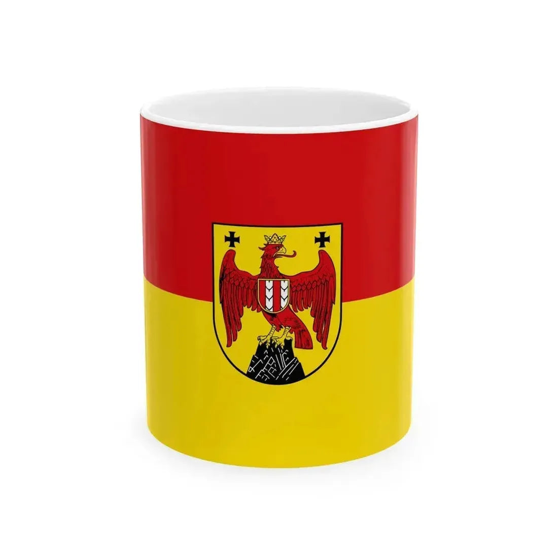 Flag of Burgenland Austria - White Coffee Mug 11oz - Go Mug Yourself