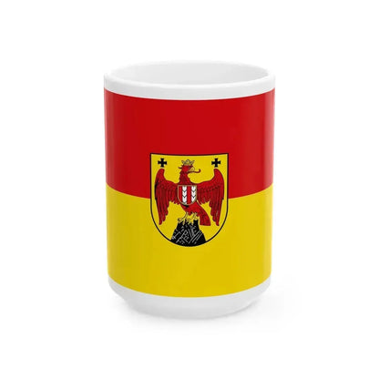 Flag of Burgenland Austria - White Coffee Mug 15oz - Go Mug Yourself