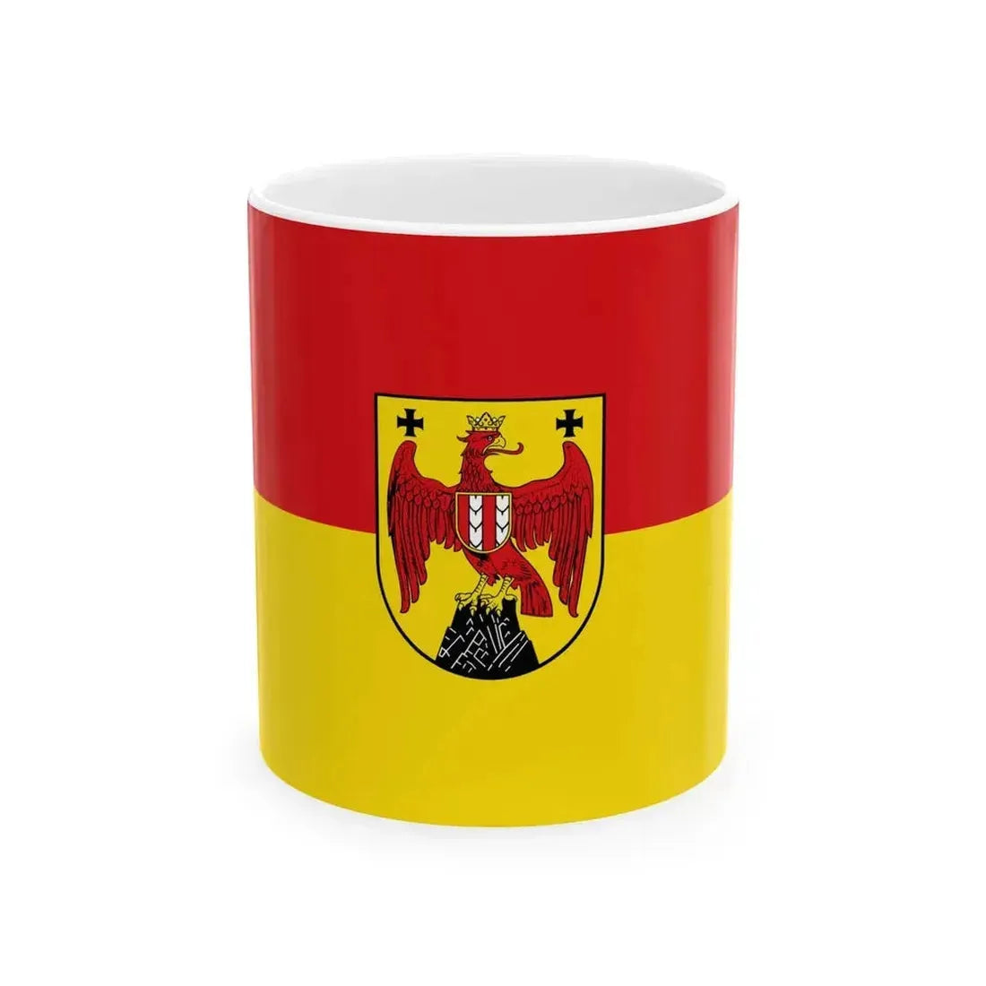 Flag of Burgenland state (Austria) White Coffee Mug 11oz - Go Mug Yourself