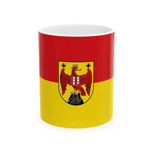 Flag of Burgenland state (Austria) White Coffee Mug 11oz - Go Mug Yourself