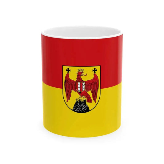 Flag of Burgenland state (Austria) White Coffee Mug 11oz - Go Mug Yourself