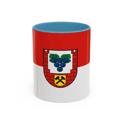 Flag of Burgenlandkreis Germany - Accent Coffee Mug 11oz Light Blue - Go Mug Yourself