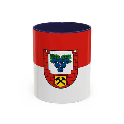 Flag of Burgenlandkreis Germany - Accent Coffee Mug 11oz Navy - Go Mug Yourself
