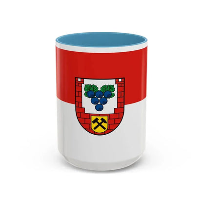 Flag of Burgenlandkreis Germany - Accent Coffee Mug 15oz Light Blue - Go Mug Yourself