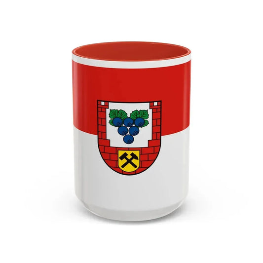 Flag of Burgenlandkreis Germany - Accent Coffee Mug 15oz Red - Go Mug Yourself