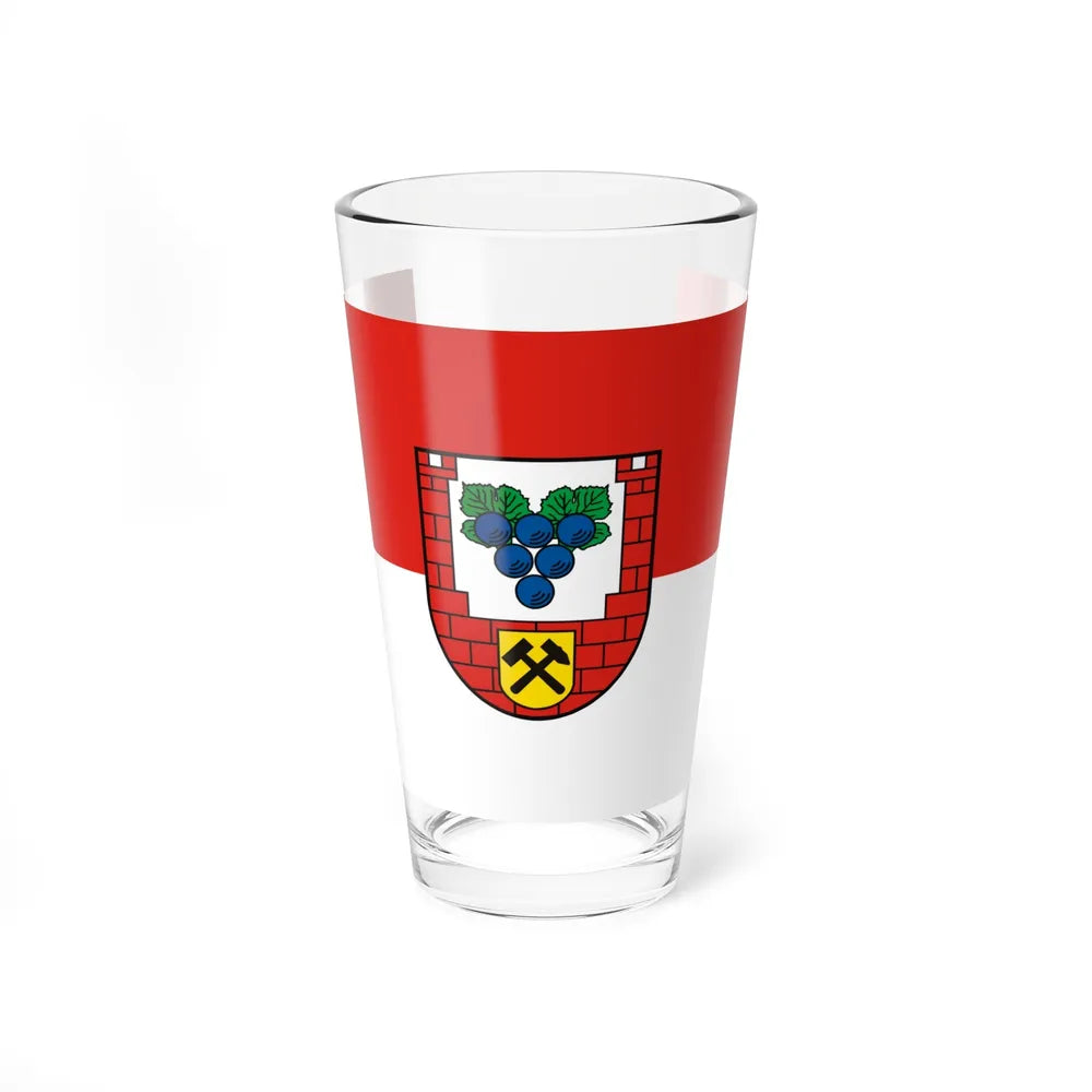 Flag of Burgenlandkreis Germany - Pint Glass 16oz-16oz-Go Mug Yourself