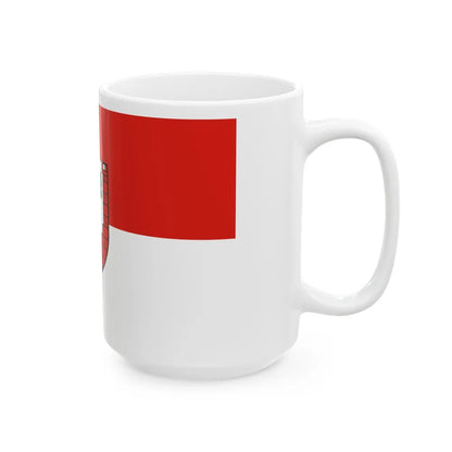 Flag of Burgenlandkreis Germany - White Coffee Mug-Go Mug Yourself