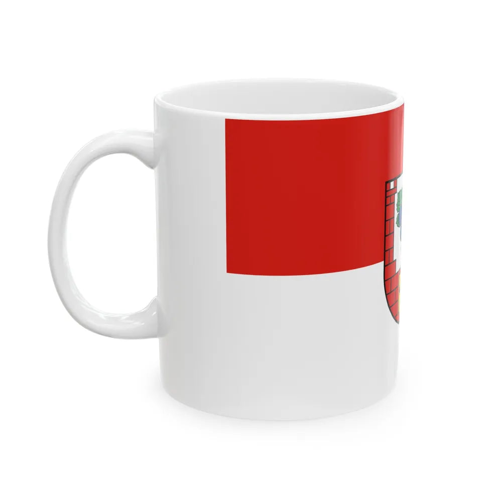 Flag of Burgenlandkreis Germany - White Coffee Mug-Go Mug Yourself