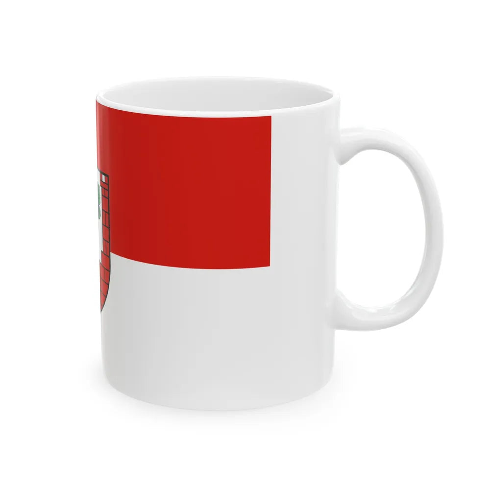 Flag of Burgenlandkreis Germany - White Coffee Mug-Go Mug Yourself