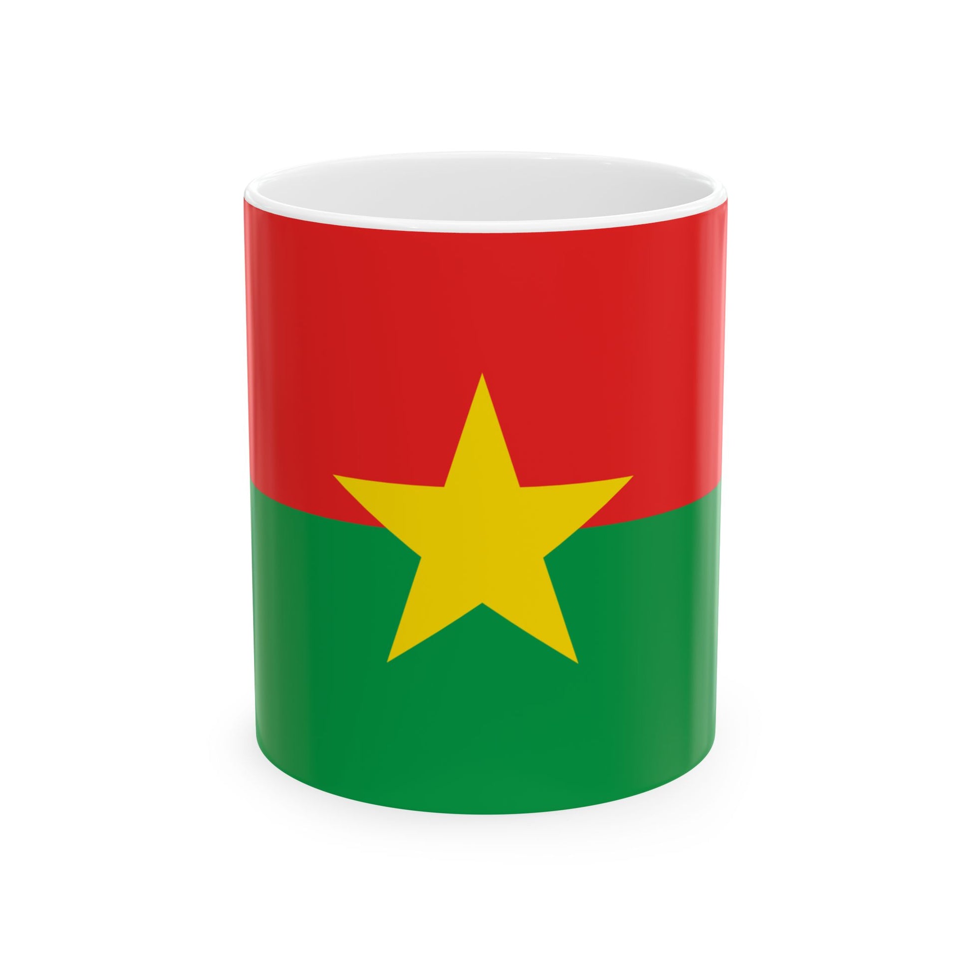 Flag of Burkina Faso 2-1 (Burkina Faso) White Coffee Mug-11oz-Go Mug Yourself