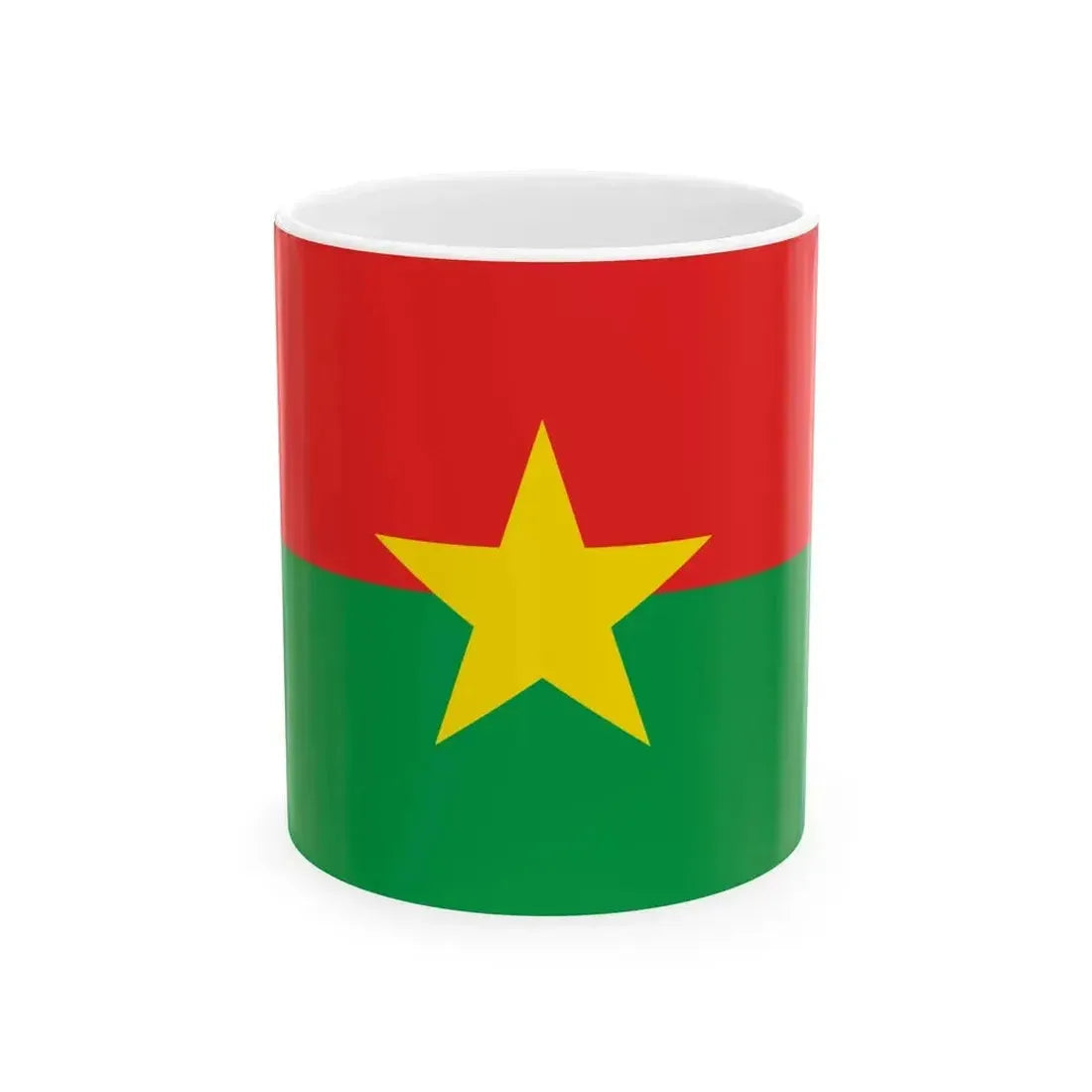 Flag of Burkina Faso 2-1 (Burkina Faso) White Coffee Mug 11oz - Go Mug Yourself