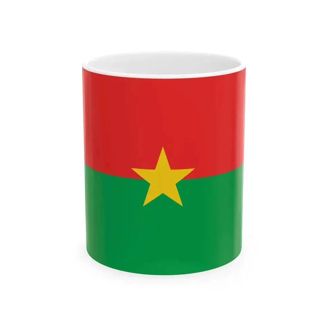 Flag of Burkina Faso (Burkina Faso) White Coffee Mug 11oz - Go Mug Yourself