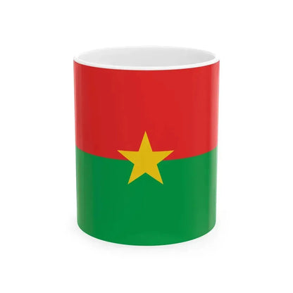 Flag of Burkina Faso (Burkina Faso) White Coffee Mug 11oz - Go Mug Yourself