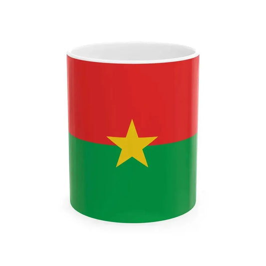 Flag of Burkina Faso (Burkina Faso) White Coffee Mug 11oz - Go Mug Yourself