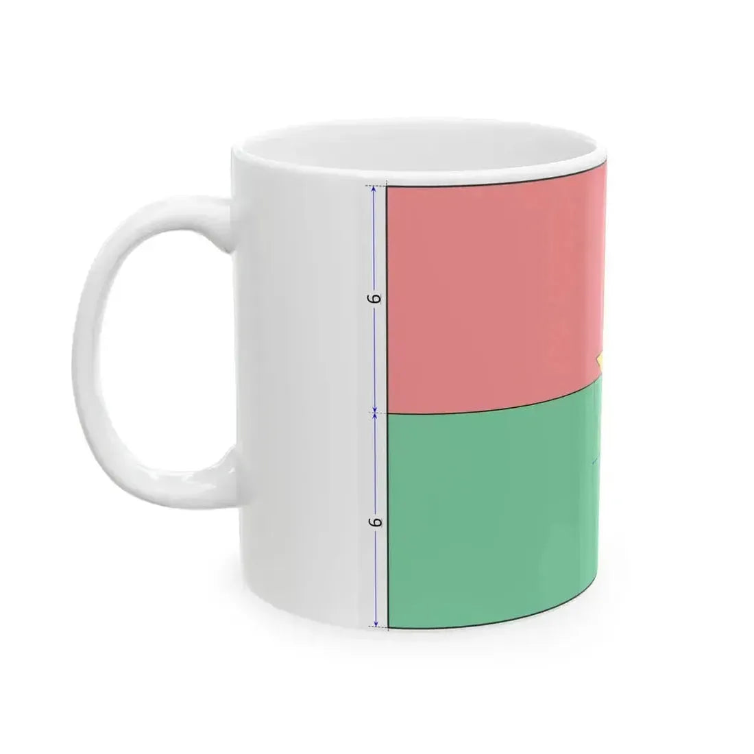 Flag of Burkina Faso construction sheet (Burkina Faso) White Coffee Mug - Go Mug Yourself