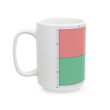 Flag of Burkina Faso construction sheet (Burkina Faso) White Coffee Mug - Go Mug Yourself