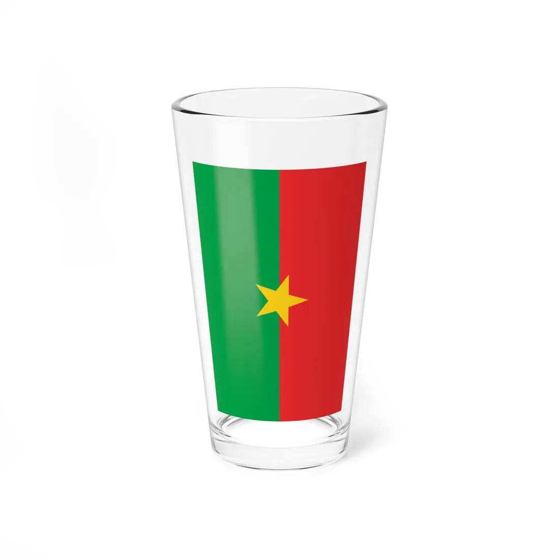 Flag of Burkina Faso vertical (Burkina Faso) Pint Glass 16oz 16oz - Go Mug Yourself