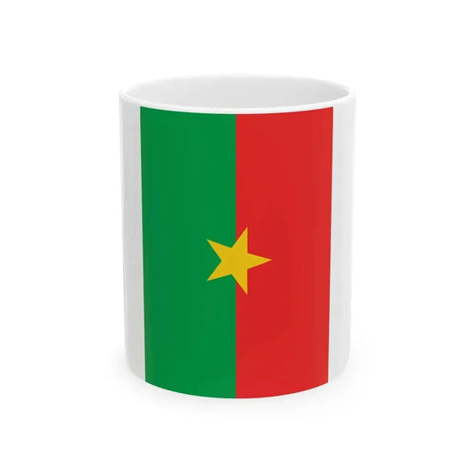 Flag of Burkina Faso vertical (Burkina Faso) White Coffee Mug 11oz - Go Mug Yourself