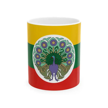 Flag of Burma 1943 (Myanmar) White Coffee Mug 11oz - Go Mug Yourself