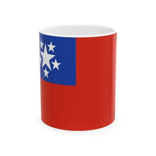 Flag of Burma 1948-1974 2-3 (Myanmar) White Coffee Mug 11oz - Go Mug Yourself