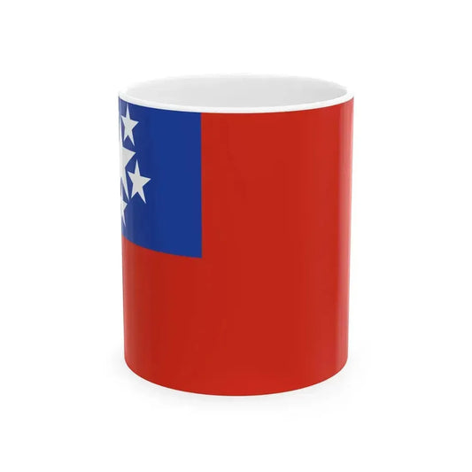 Flag of Burma 1948-1974 (Myanmar) White Coffee Mug 11oz - Go Mug Yourself