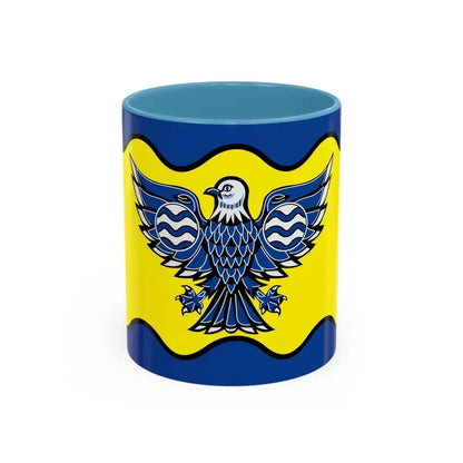 Flag of Burnaby BC Canada - Accent Coffee Mug 11oz Light Blue - Go Mug Yourself