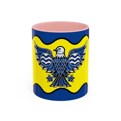 Flag of Burnaby BC Canada - Accent Coffee Mug 11oz Pink - Go Mug Yourself