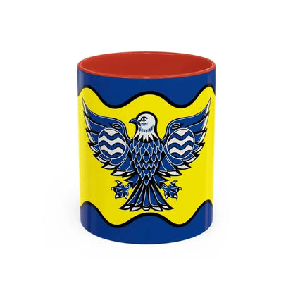 Flag of Burnaby BC Canada - Accent Coffee Mug 11oz Red - Go Mug Yourself