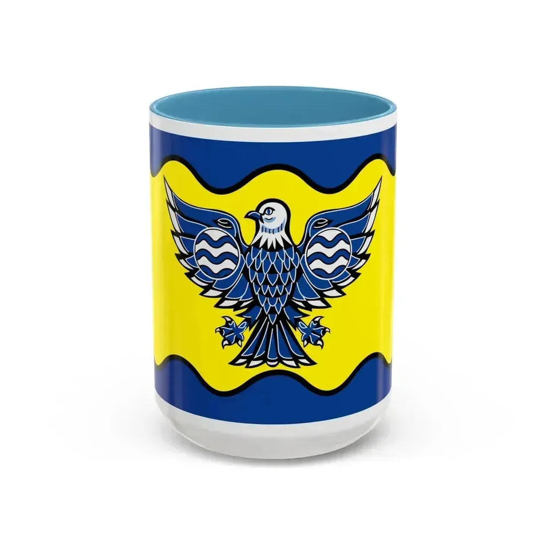 Flag of Burnaby BC Canada - Accent Coffee Mug 15oz Light Blue - Go Mug Yourself