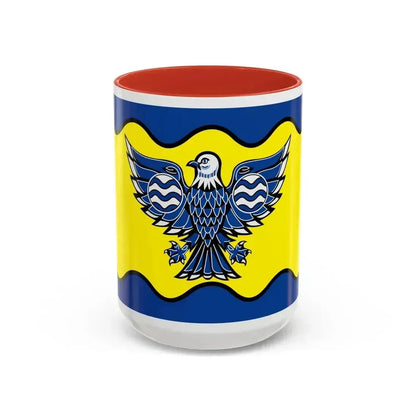 Flag of Burnaby BC Canada - Accent Coffee Mug 15oz Red - Go Mug Yourself