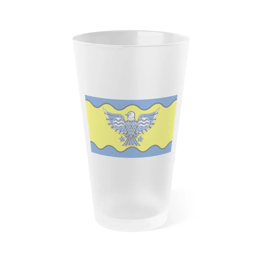 Flag of Burnaby BC Canada - Frosted Pint Glass 16oz-16oz-Frosted-Go Mug Yourself