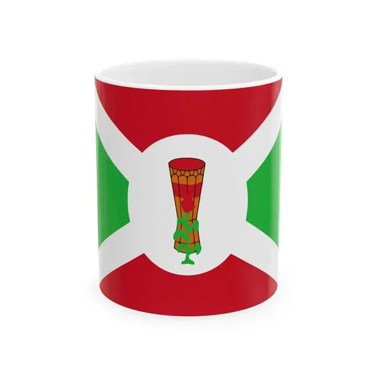Flag of Burundi 1962-1966 variant (Burundi) White Coffee Mug 11oz - Go Mug Yourself