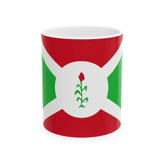 Flag of Burundi 1966-1967 (Burundi) White Coffee Mug 11oz - Go Mug Yourself