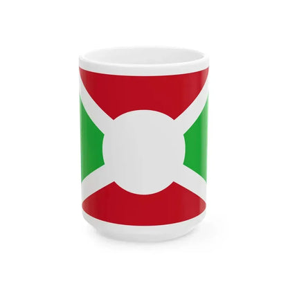 Flag of Burundi 1966 (Burundi) White Coffee Mug 15oz - Go Mug Yourself