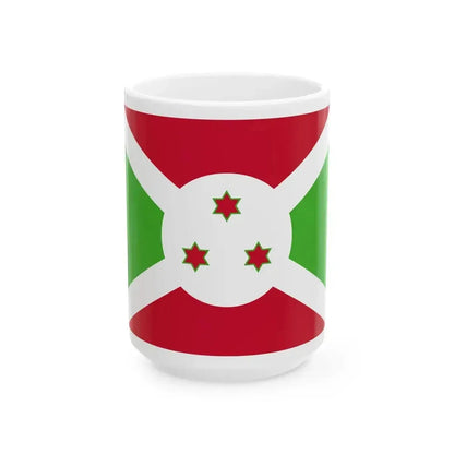 Flag of Burundi 1967-1982 (Burundi) White Coffee Mug 15oz - Go Mug Yourself