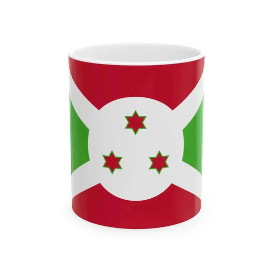Flag of Burundi (Burundi) White Coffee Mug 11oz - Go Mug Yourself